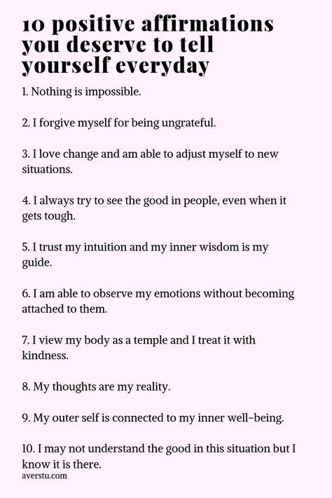 What are the 5 affirmations to tell yourself everyday? – Meaning Of Number