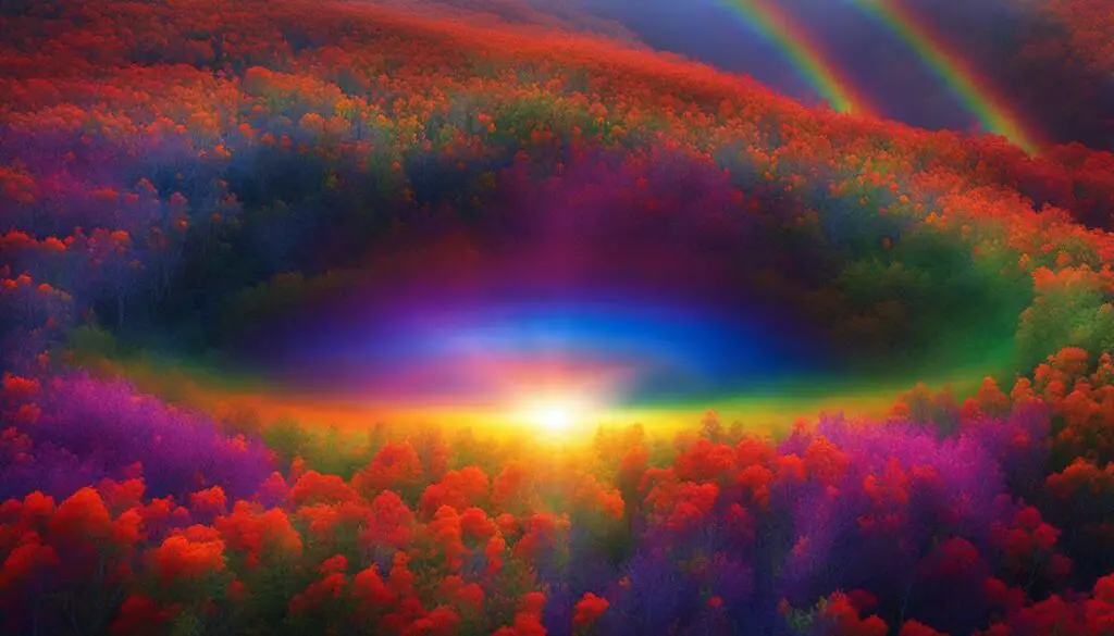 Rainbow around the sun, a sign of divine intervention