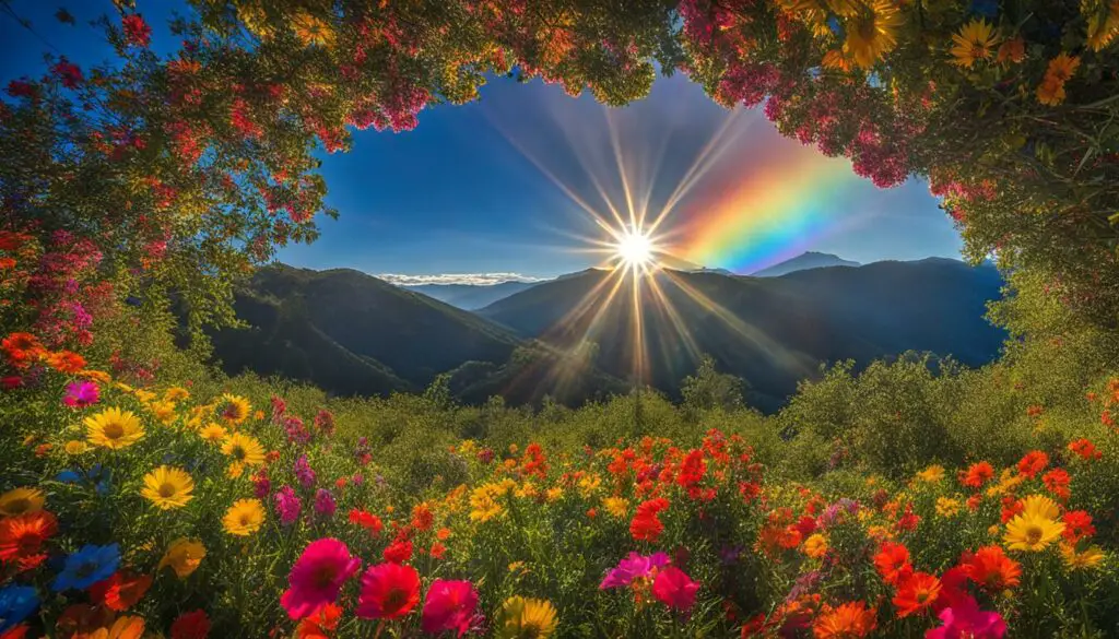Symbolism of a Rainbow Around the Sun