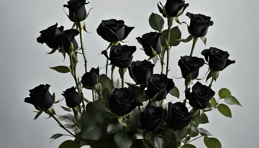 black rose bouquet