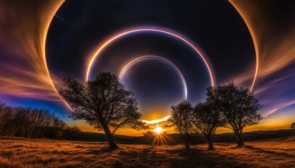 cosmic symbolism of a sun halo