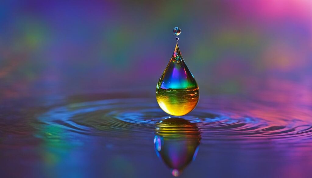 divine message in water drops