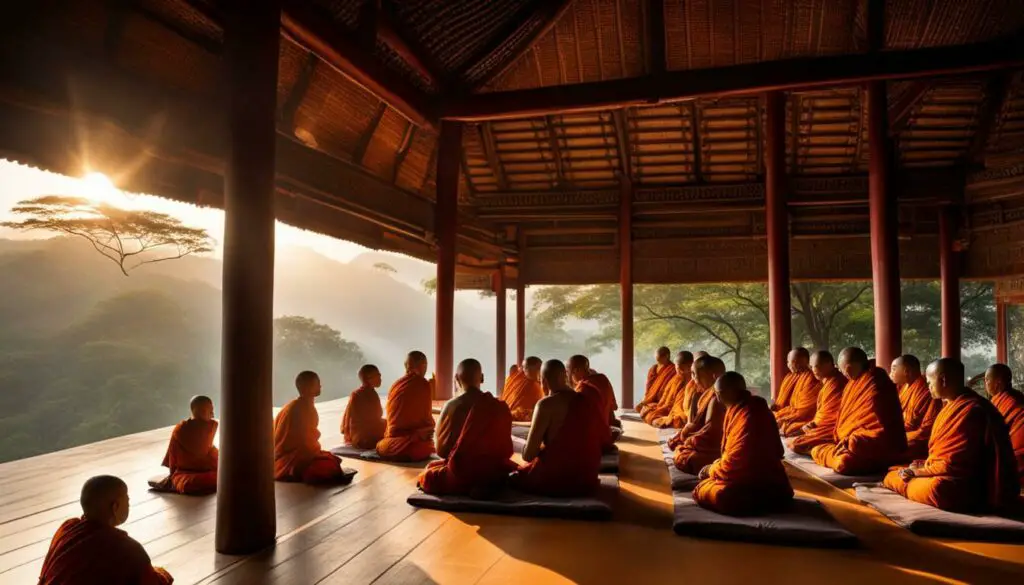 morning prayer in Buddhism