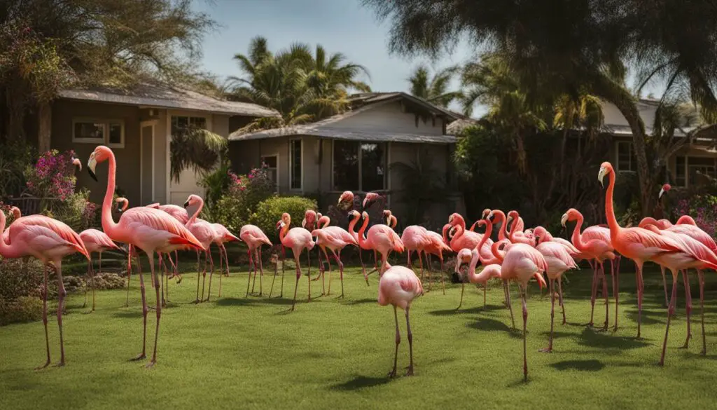 symbolism of pink flamingos in a yard