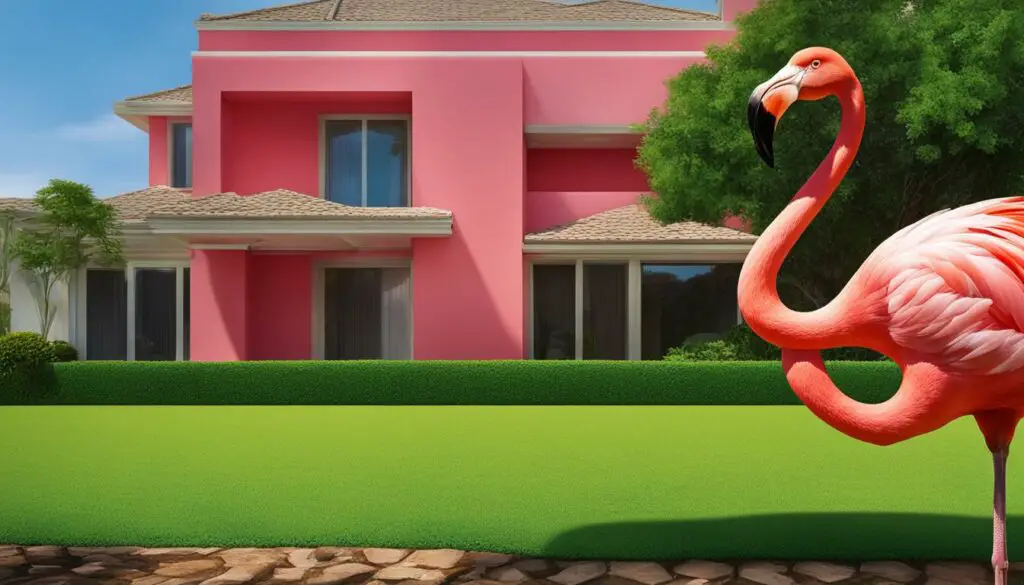 symbolism of pink flamingos in a yard